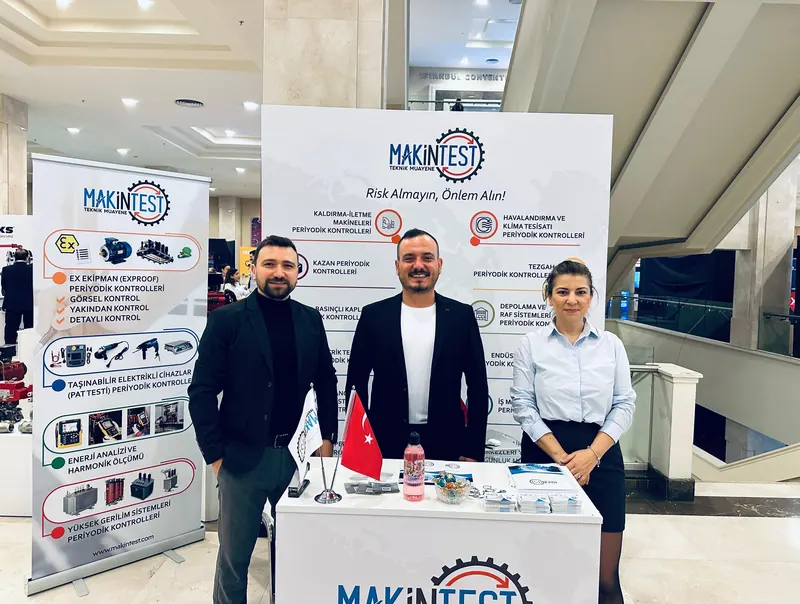 Makintest ekibi proses emniyeti sempozyumu standında